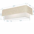 Plafon Para Sala Retangular Sl-3071 Cúpula Cor Rústico Bege B