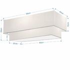Plafon Para Sala Retangular Sl-3072 Cúpula Cor Branco