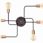 Plafon Para Sala Retro Vintage Industrial Sl-9000-6 Preto Cob