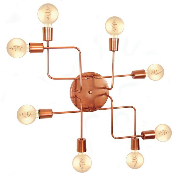 Plafon Para Sala Retro Vintage Industrial Sl-9000-8 Cobre