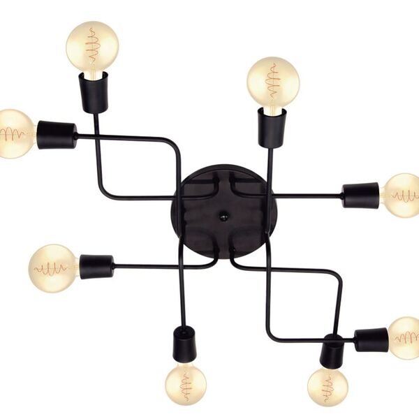Plafon Para Sala Retro Vintage Industrial Sl-9000-8 Preto