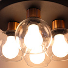 Plafon para Salas, Quartos e Lavabos Ilumi Preto com Cobre