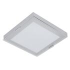 Plafon Prata E Branco Em Metal E Vidro Bella Com Led Integrad