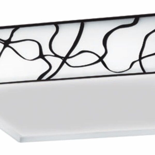 Plafon Psicodélico Preto Acrílico Quadr. 18x18 Cm 1xe27