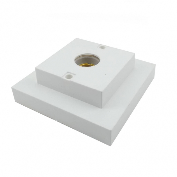 Plafon Pvc Quadrado Soq Porc Ate 100w E-27 Br Blister