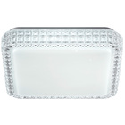 Plafon Quadrado De Cristal Acrílico Branco 28cm Led 20w 3 Em