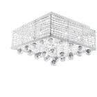 Plafon Quadrado Double Face Cristal 12 Luzes 127v Llum Bronze