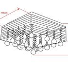 Plafon Quadrado Double Face Cristal 12 Luzes 127v Llum Bronze