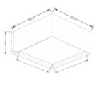 Plafon Quadrado Duplo Vivare Md-3039 Cúpula Em Tecido 25x50x5