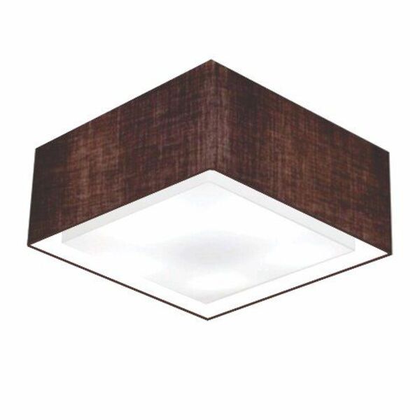 Plafon Quadrado Duplo Vivare Md-3040 Cúpula Em Tecido 30x70x7