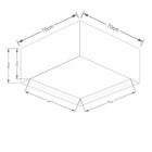 Plafon Quadrado Duplo Vivare Md-3040 Cúpula Em Tecido 30x70x7