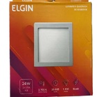 Plafon Quadrado Embutir 24w Branco Quente Elgin