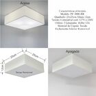 Plafon Quadrado Md-3000 Cúpula Em Tecido 25x25x12cm Branco -