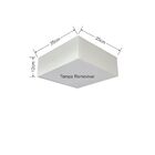 Plafon Quadrado Md-3000 Cúpula Em Tecido 25x25x12cm Branco -