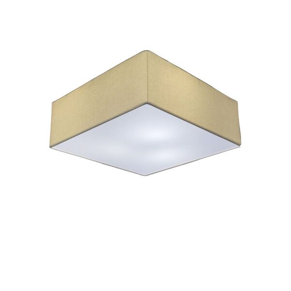 Plafon Quadrado Md-3001 Cúpula Em Tecido 35x35x12cm Algodão C