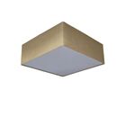 Plafon Quadrado Md-3001 Cúpula Em Tecido 35x35x12cm Palha - B