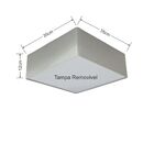 Plafon Quadrado Md-3001 Cúpula Em Tecido 35x35x12cm Rústico C