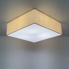 Plafon Quadrado Md-3002 Cúpula Em Tecido 50x50x15cm Palha - B