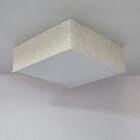 Plafon Quadrado Md-3002 Cúpula Em Tecido 50x50x15cm Rústico B