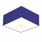 Plafon Quadrado Md-3039 Cupula Tecido Dupla 25/50x35cm Azul M