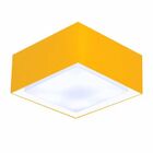 Plafon Quadrado Md-3039 Cupula Tecido Dupla 25/50x35cm Laranja