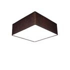 Plafon Quadrado Md-3050 Cúpula Em Tecido 40x40x12cm Café - Bi