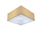 Plafon Quadrado Md-3050 Cúpula Em Tecido 40x40x12cm Palha - B