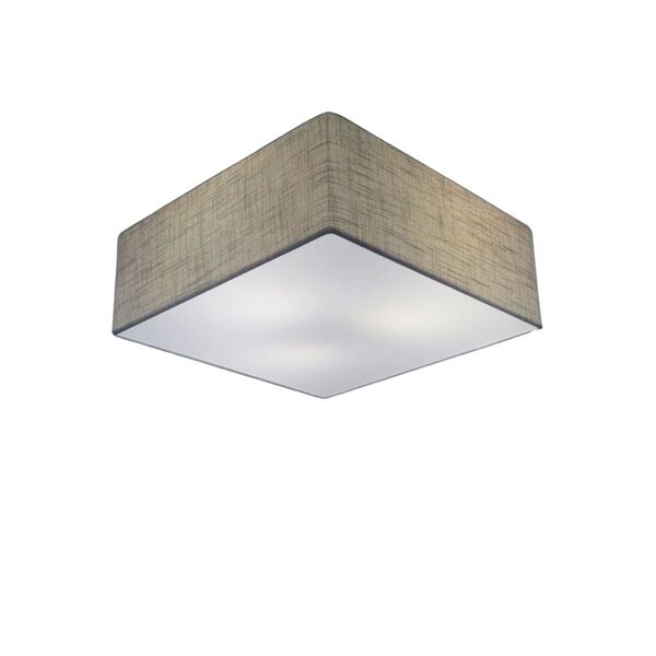 Plafon Quadrado Md-3050 Cúpula Em Tecido 40x40x12cm Rústico C