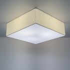 Plafon Quadrado Md-3051 Cúpula Em Tecido 15/45x45cm Linho Beg