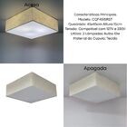 Plafon Quadrado Md-3051 Cúpula Em Tecido 15/45x45cm Rústico B