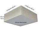 Plafon Quadrado Md-3051 Cúpula Em Tecido 15/45x45cm Rústico B