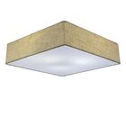 Plafon Quadrado Md-3052 Cúpula Em Tecido 60x60x15cm Rústico B