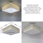 Plafon Quadrado Md-3052 Cúpula Em Tecido 60x60x15cm Rústico B