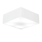 Plafon Quadrado Md-3059 Cúpula Em Tecido 15/80x80cm Branco -
