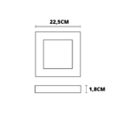 Plafon Quadrado Sobrepor 18w Branco Neutro Avant