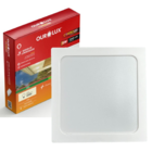 Plafon Quadrado Sobrepor 18w Sensor Luminosidade 2700k Amarela