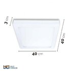 Plafon quadrado sobrepor 40x40 30w branco quente AVANT