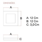 Plafon Quadrado Sobrepor 6w Branco Neutro Avant