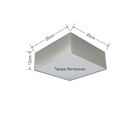 Plafon Quadrado Sobrepor Vivare Md-3000 Cúpula Em Tecido 25x2