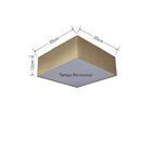 Plafon Quadrado Sobrepor Vivare Md-3000 Cúpula Em Tecido 25x2