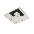 Plafon Quadrado Vidro duplo Espelhado Living 26x26cm para 1 L