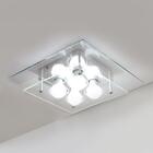 Plafon Quadrado Vidro Duplo Transparente Living 40x40 Cm Para