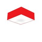 Plafon Quadrado Vivare Md-3001 Cúpula Em Tecido 12/35x35cm -