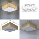 Plafon Quadrado Vivare Md-3001 Cúpula Em Tecido 12/35x35cm -