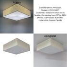 Plafon Quadrado Vivare Md-3002 Cúpula Em Tecido 50x50x15cm -
