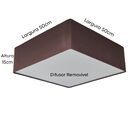 Plafon Quadrado Vivare Md-3002 Cúpula Em Tecido 50x50x15cm -