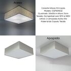 Plafon Quadrado Vivare Md-3002 Cúpula Em Tecido 50x50x15cm -