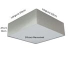 Plafon Quadrado Vivare Md-3002 Cúpula Em Tecido 50x50x15cm -