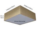 Plafon Quadrado Vivare Md-3002 Cúpula Em Tecido 50x50x15cm -