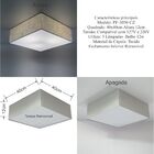 Plafon Quadrado Vivare Md-3050 Cúpula Em Tecido 40x40x12cm -